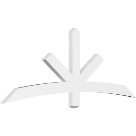 Ekena Millwork Alberta Architectural Grade PVC Gable Bracket, 72"W x 27"H x 2"D x 4"F, 9/12 Pitch GBP072X27X0204ALB00